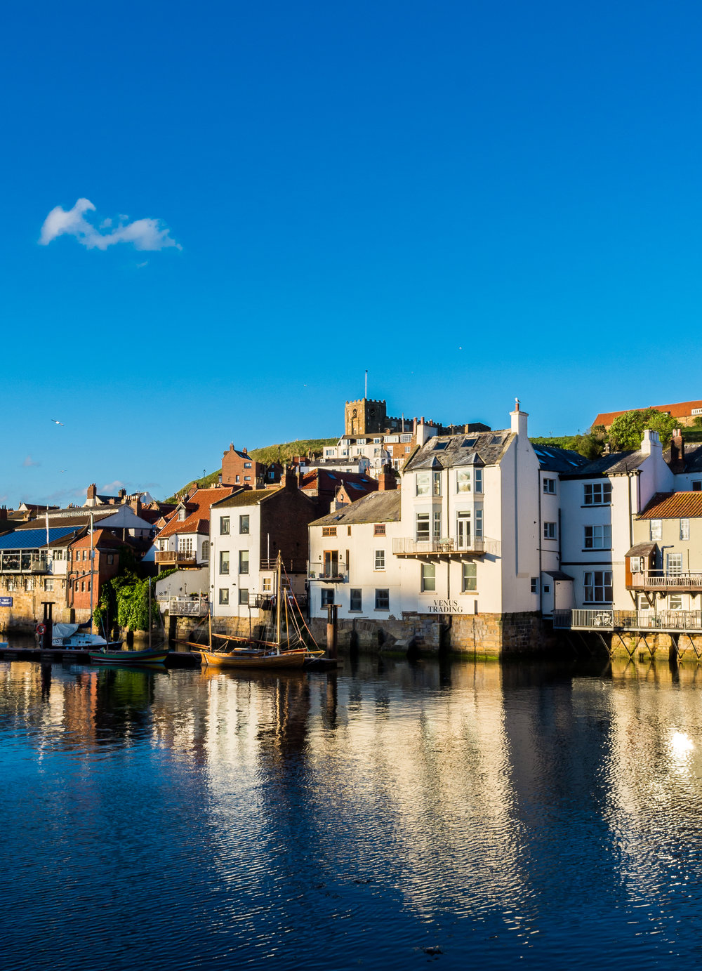 Whitby reflection in the late afternoon glow